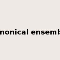 canonical ensemble是什么意思