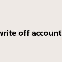 write off accounts是什么意思