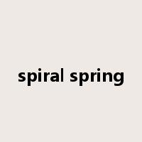 spiral spring是什么意思