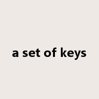 a set of keys是什么意思