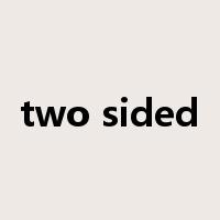 two sided是什么意思