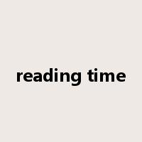 reading time是什么意思