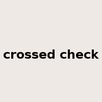 crossed check是什么意思