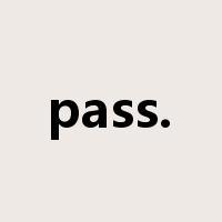 pass.是什么意思