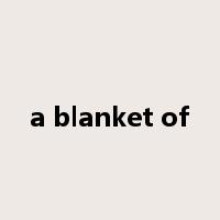 a blanket of是什么意思