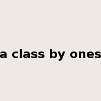 in a class by oneself是什么意思
