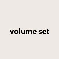 volume set是什么意思