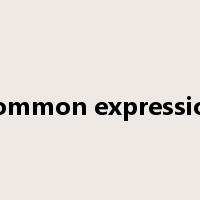 Common expression是什么意思