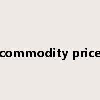 commodity price是什么意思