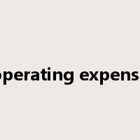 operating expense是什么意思