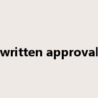 written approval是什么意思