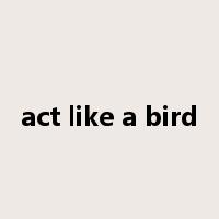 act like a bird是什么意思
