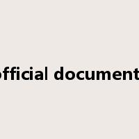 official documents是什么意思