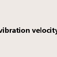 vibration velocity是什么意思