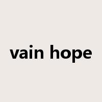 vain hope是什么意思