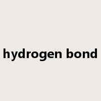 hydrogen bond是什么意思