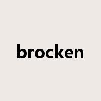 brocken是什么意思