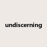 undiscerning是什么意思