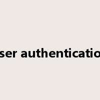 user authentication是什么意思