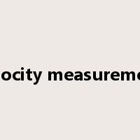 velocity measurement是什么意思