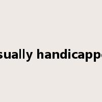 visually handicapped是什么意思