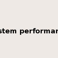 system performance是什么意思