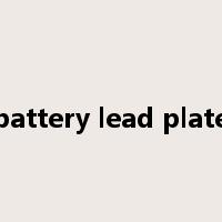 battery lead plate是什么意思