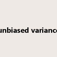unbiased variance是什么意思