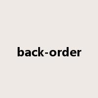 back-order是什么意思