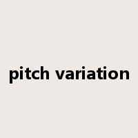 pitch variation是什么意思