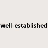 well-established是什么意思