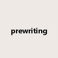 prewriting是什么意思