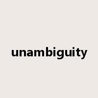 unambiguity是什么意思