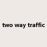 two way traffic是什么意思