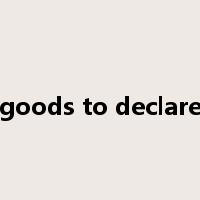 goods to declare是什么意思