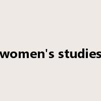 women's studies是什么意思