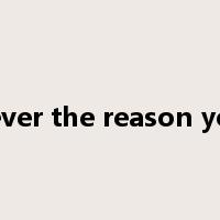 whatever the reason you are是什么意思