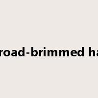 broad-brimmed hat是什么意思