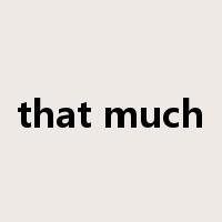that much是什么意思
