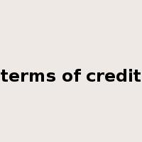 terms of credit是什么意思