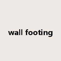 wall footing是什么意思