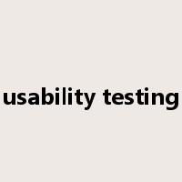 usability testing是什么意思