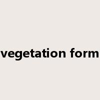 vegetation form是什么意思