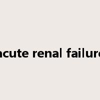 acute renal failure是什么意思