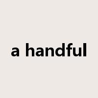 a handful是什么意思
