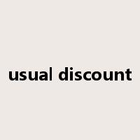 usual discount是什么意思