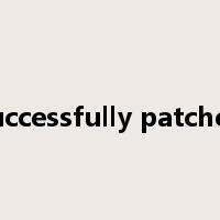 successfully patched是什么意思