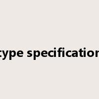 type specification是什么意思