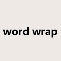 word wrap是什么意思