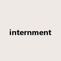internment是什么意思